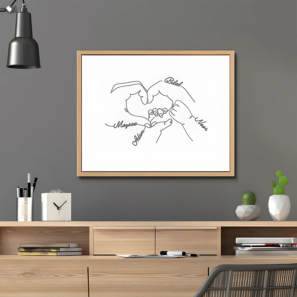 

Customized lines hand names home canvases art paintings posters and prints personalized names murals living rooms home decor