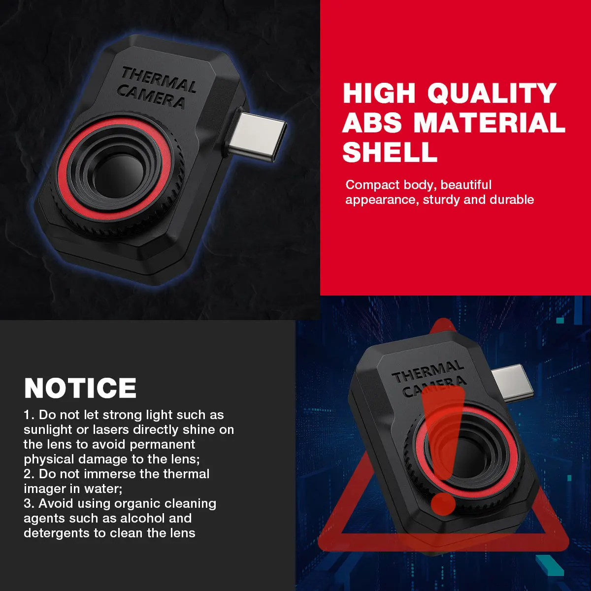 Cámara térmica HABOTEST HT820 para cámara termográfica de reparación de imágenes térmicas infrarrojas Android con seguimiento de temperatura alta/baja