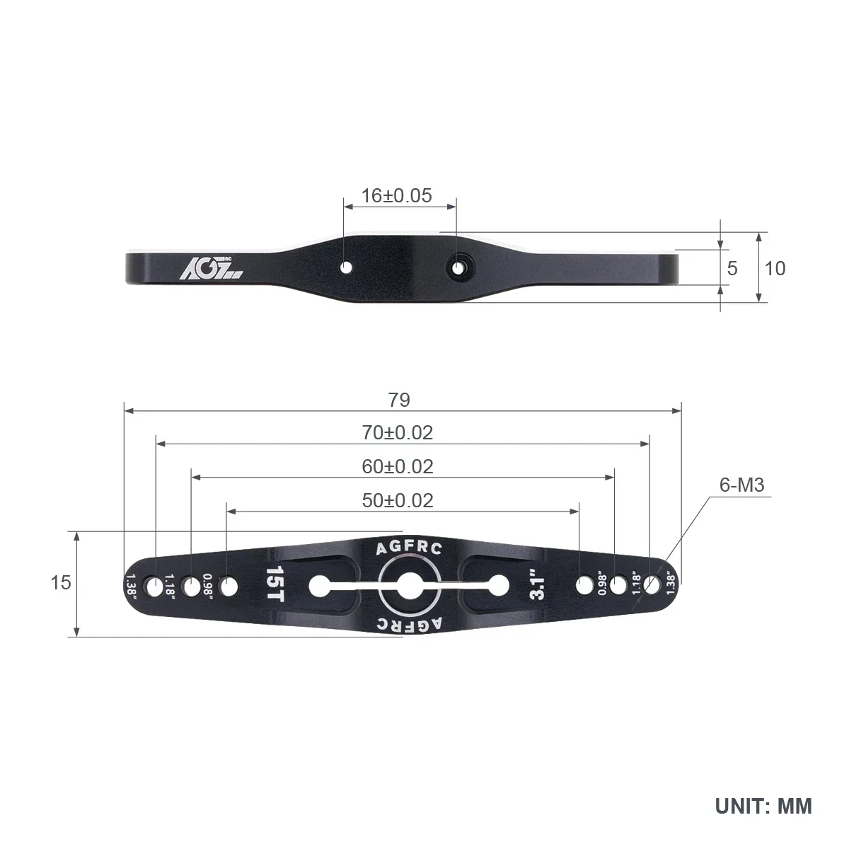 AGFRC-Bras de direction en aluminium HLS25 Hsat 25 CNC, 15t, pour inspectés échelle AGFRC A280BHMW A280BHLW A280BVSW, pièces de mise à niveau