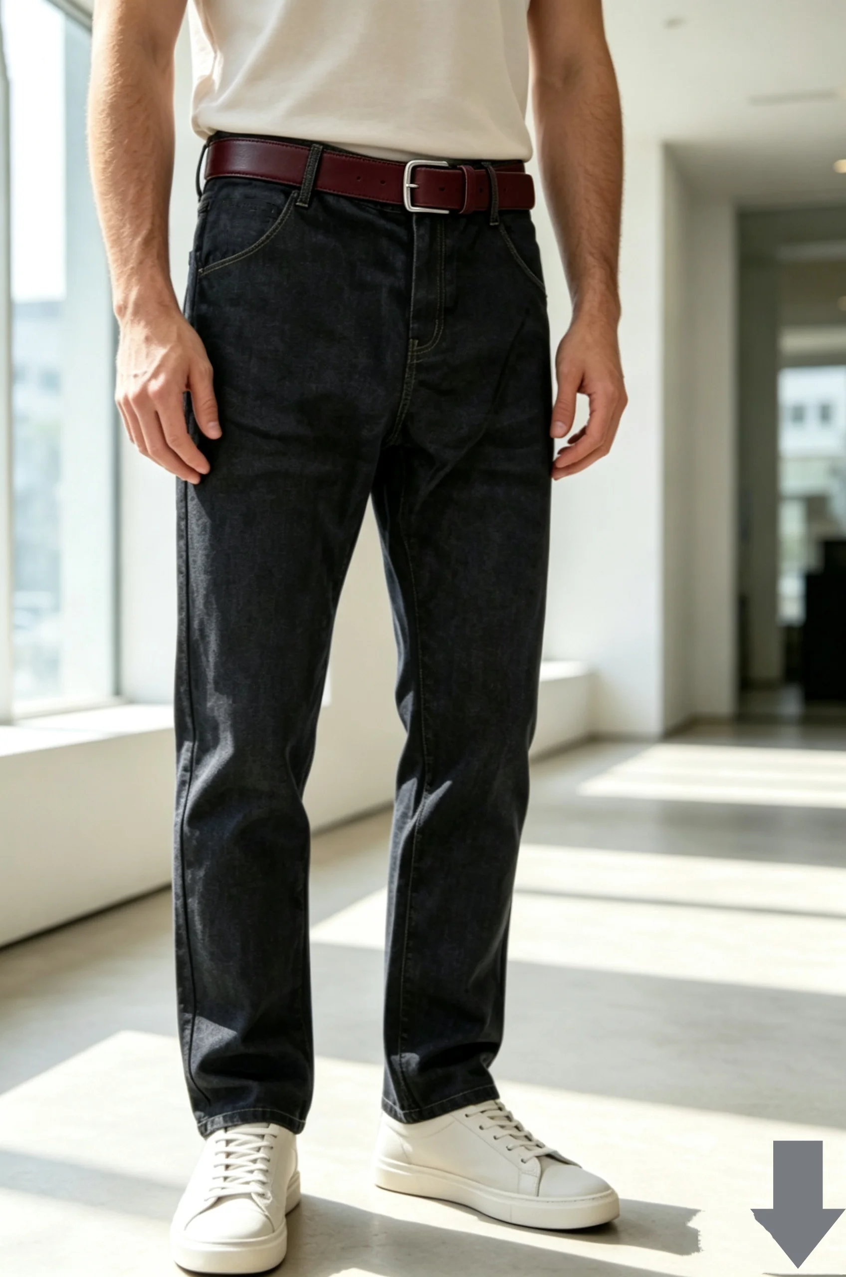 Men's Spring 2025 Loose Harem Pants Denim Retro Solid Comfortable Harajuku Straight Jeans Simple Fashion Versatile Cargo Trouser