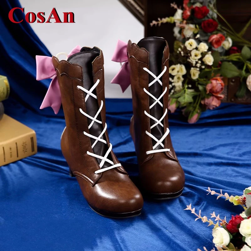 CosAn Game Genshin Impact Fischl/Ningguang/Keqing/Kamisato Ayaka Shoes Cosplay Universal High Heels Role Accessories