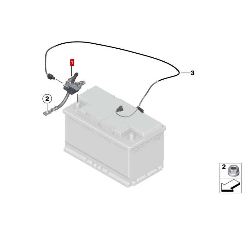 61219117877 1series 3series 4series M2 Battery wire negative IBS