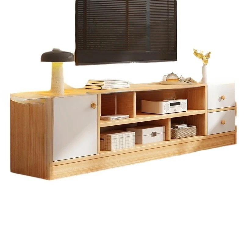 

TV cabinet Solid wood small apartment living room household new modern simple floor storage TV cabinet