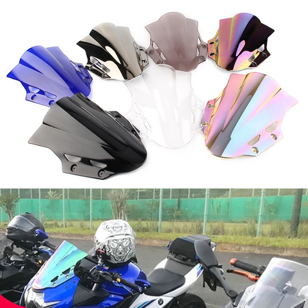 Motorcycle Double Bubble Windshield For Suzuki GSX250R GSXR GSX 250 R 250R 2017-2021 WindScreen Accessories Fairing Deflector