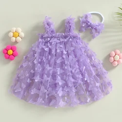 Toddler Baby Girl Clothes Floral Lace Tutu Tulle Dress Sleeveless Straps Princess Party Sundress Birthday Cake Smash Outfits