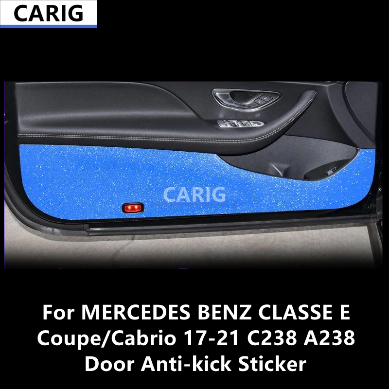 For MERCEDES BENZ CLASSE E Coupe/Cabrio 17-21 C238 Door Anti-kick Sticker Modified Carbon Fiber Interior Car Film Accessories