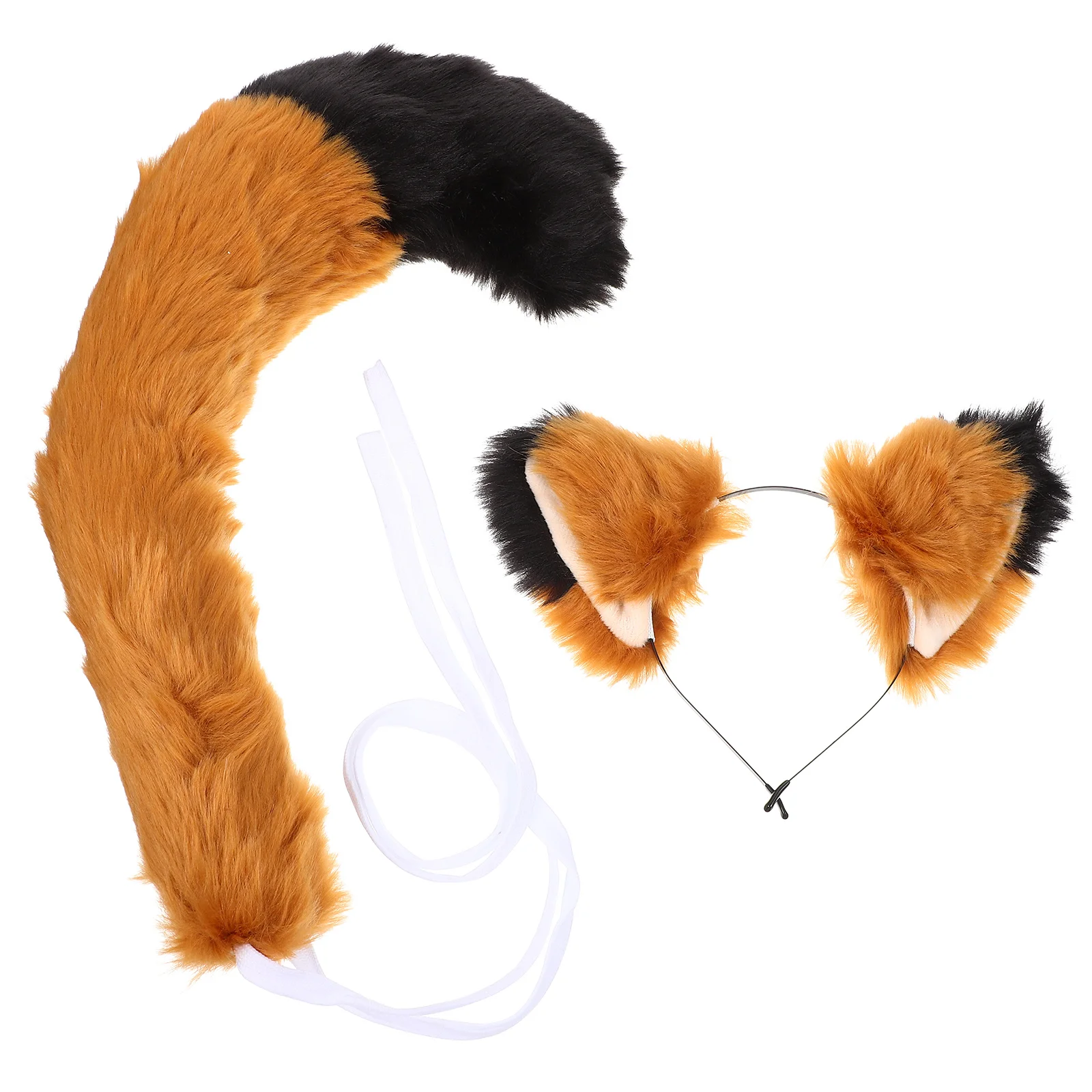 Cat Ears Headband Festival Party Tail Costume Bunny Animal Women Animals Female Hair Decor Plush Adorable Miss Outfit