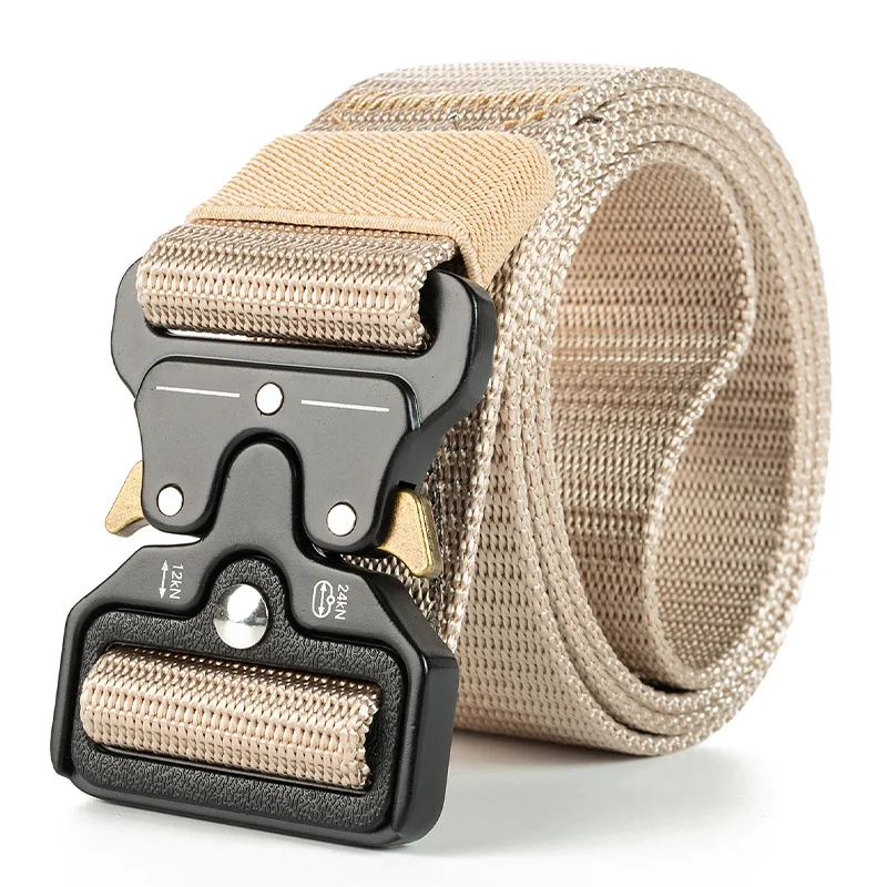 DulBelt-Ceinture militaire en nylon souple à dégagement rapide pour hommes et femmes, ceinture magnétique authentique, accessoires de sport en plein air, ceinture noire