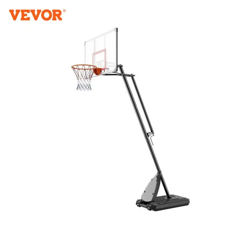 VEVOR Basketball Hoop 7.6-10 ft Adjustable Height Portable Backboard System 50 inch Basketball Hoop & Goal Basketball Set Wheels