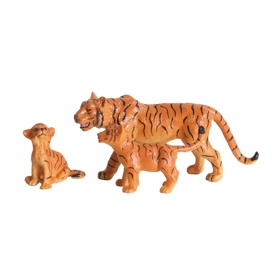 Realistic Plastic Wild Animal Tiger Model Leapard Action Figures Lion Figurines Collection Toys Playset for Kids Education Gifts