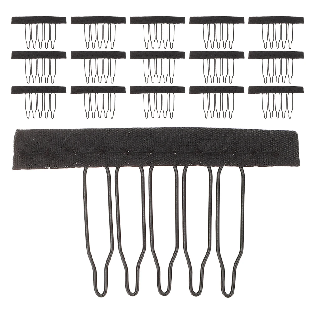 

20 pcs Metal Steel Toothed Small Claw For Wigs Extensions Making Accessories Spring Design Durable Sturdy Versatile Combs