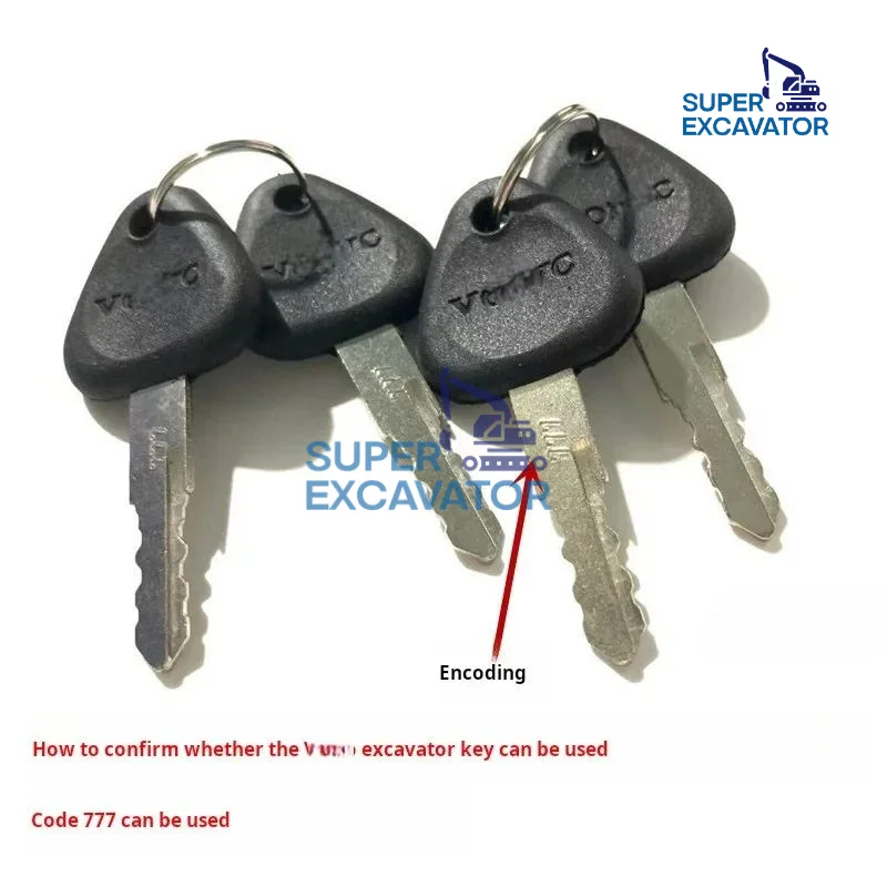 For Vo-lvo Excavator Key for Models EC55, 60, 140, 210D, 240, 290 - Ignition and Door Lock Keys accessories