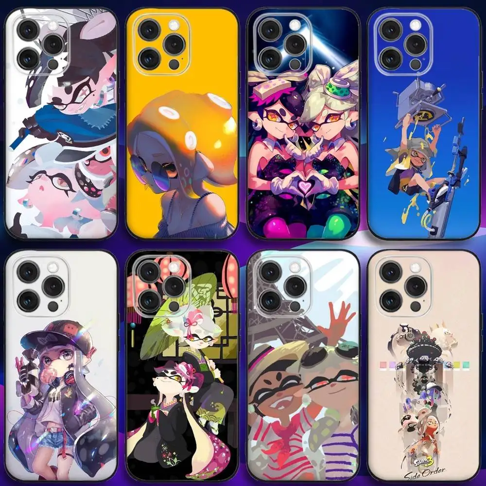 

Game S-SplatoonS 3 Phone Case For iPhone 16e,16,15,14,13,12,11,Pro,X,XS,Max,XR,Plus,Mini Soft Black Cover