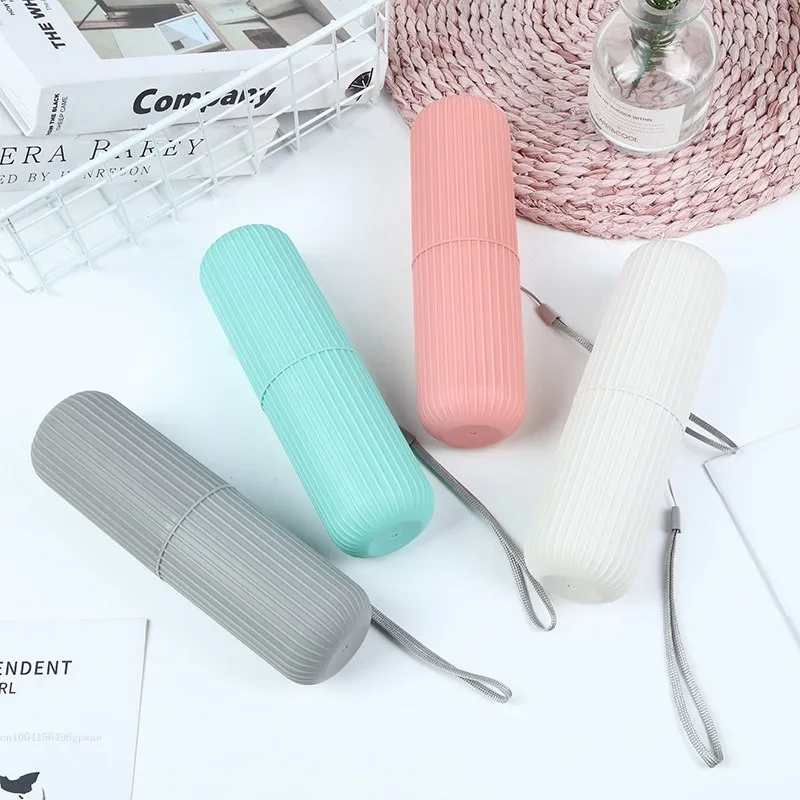 Toothbrush Cup with Cap Creative Toothpaste Holder Portable Storage Case Box Organizer Toiletries Storage Cup Travel Gadgets