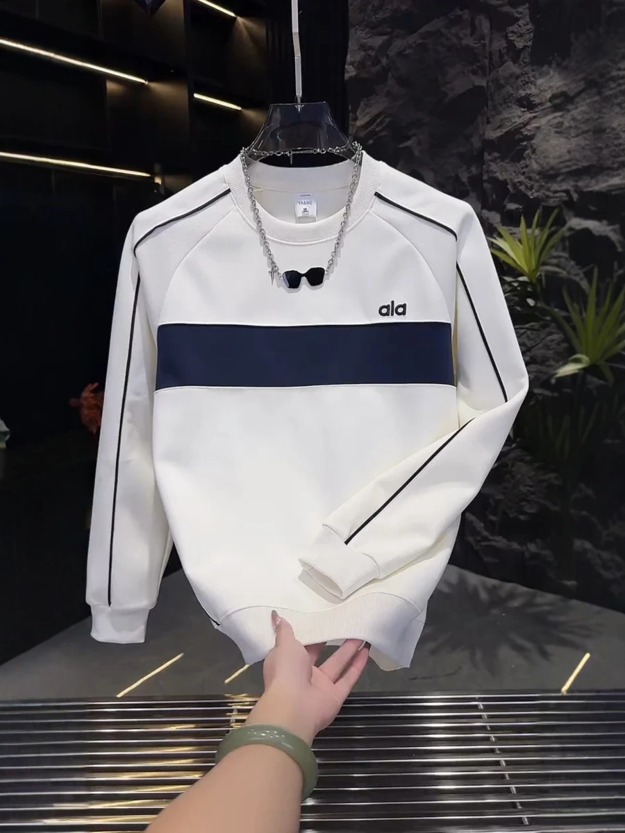 

Модный мужской свитшот с длинными рукавами и круглым вырезом, удобный, универсальный, в уличном стиле, простой дизайн, осень-зима, новинка.