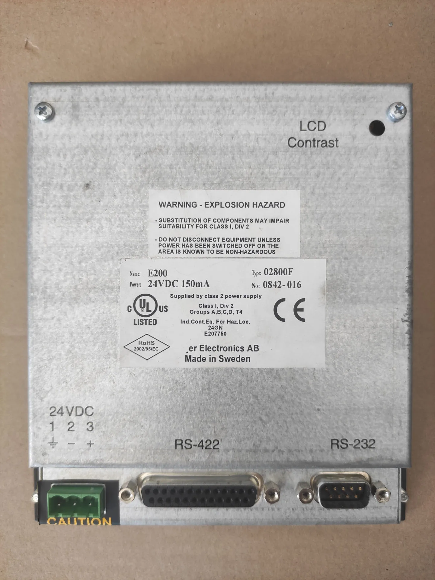 Panel táctil E200 02800F para Beijer E200 02800F