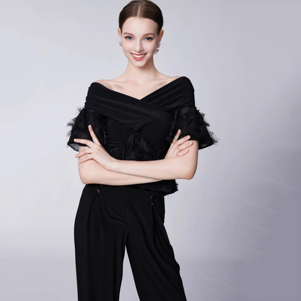 

Modern Ballroom Dance Boat Neck Tops Practice Clothes Samba Chacha Tango Dress Latin Dance Performance Costumes Wear DN20488
