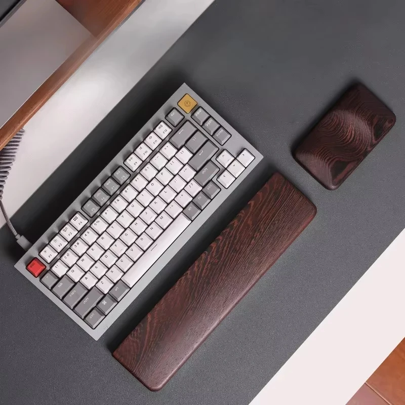 Keebox Mechanical Keyboard Wooden Wrist support Wrist rest Black Walnut Ash 300mm 360mm 440mm