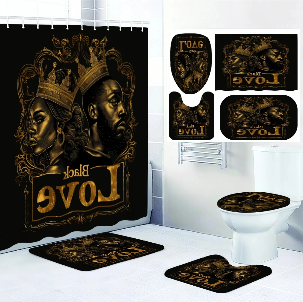 4Pc Crown Bath Curt…