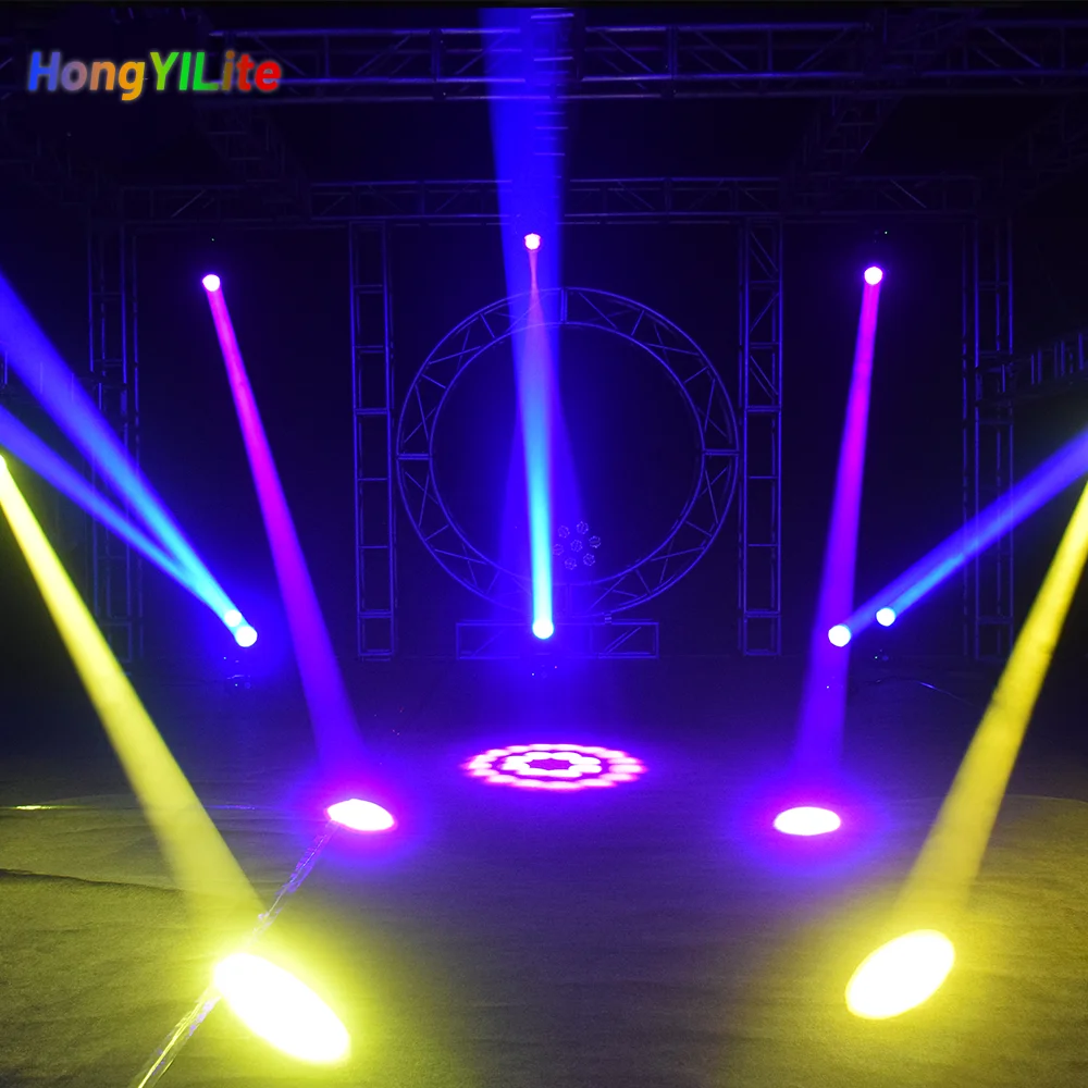 HongYiLite LED Beam 150W Moving head age Lights DJ Disco Light 8+16 Face Prism With Rotation For Wedding Audience Ambient Lamp
