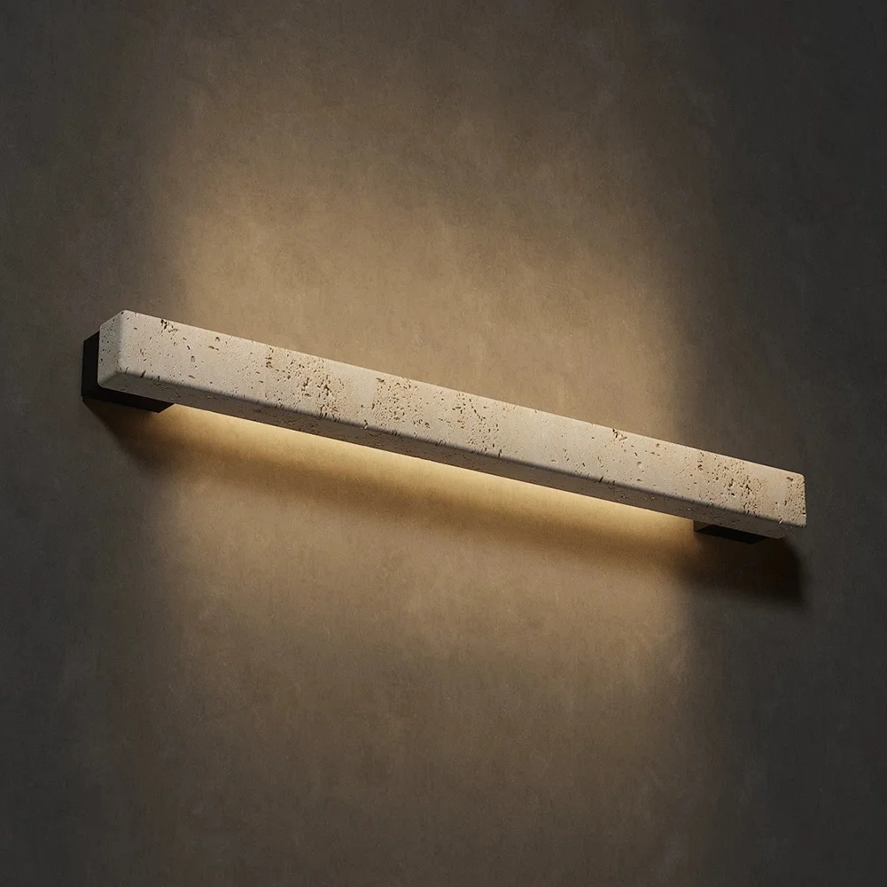 feelfeel Wall Mounted Light Yellow Cave Stone Long Linear H30cm LED Outdoor Porch Balcony Villa Lamp Home Indoor Decor