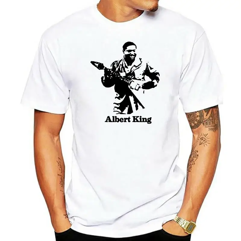 Albert King Blues Great Guitar Hand Printed Vintage Style T Shirt Rock S-3Xl Tan Custom Print Tee Shirt