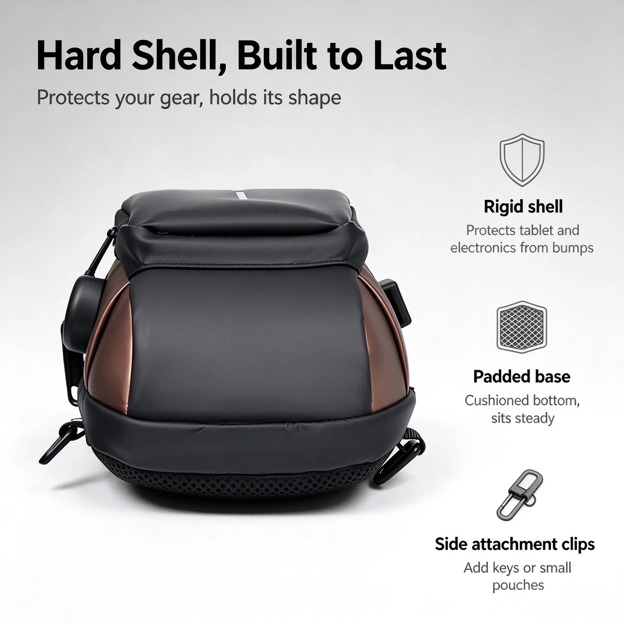 Men's Anti-theft Password Lock Sling Chest Bag, Waterproof Color Block Multi-function Crossbody Shoulder Bag gallery 2