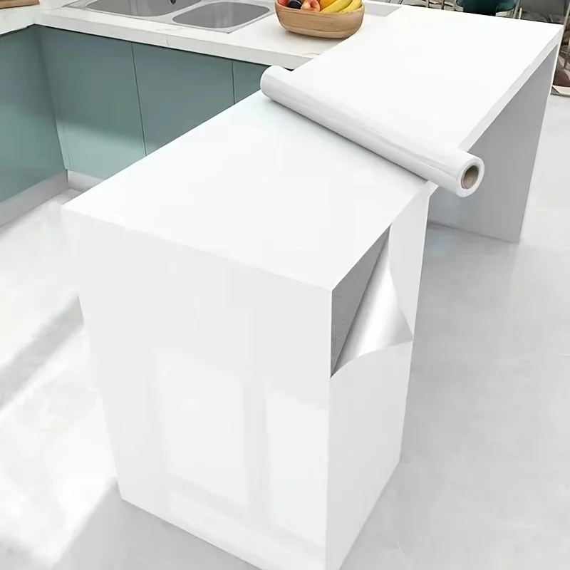 Modern Self‑Adhesive Waterproof Wallpaper, Peel & Stick Removable Furniture Refurbishment Vinyl Sticker for Kitchen Cabinet Tabl