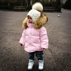 Winter Toddler Kids Jacket Baby Hooded Snowsuit Boys Clothes Outerwear Padded Infant Girls Coat Plush Cotton Clothing For Warmth