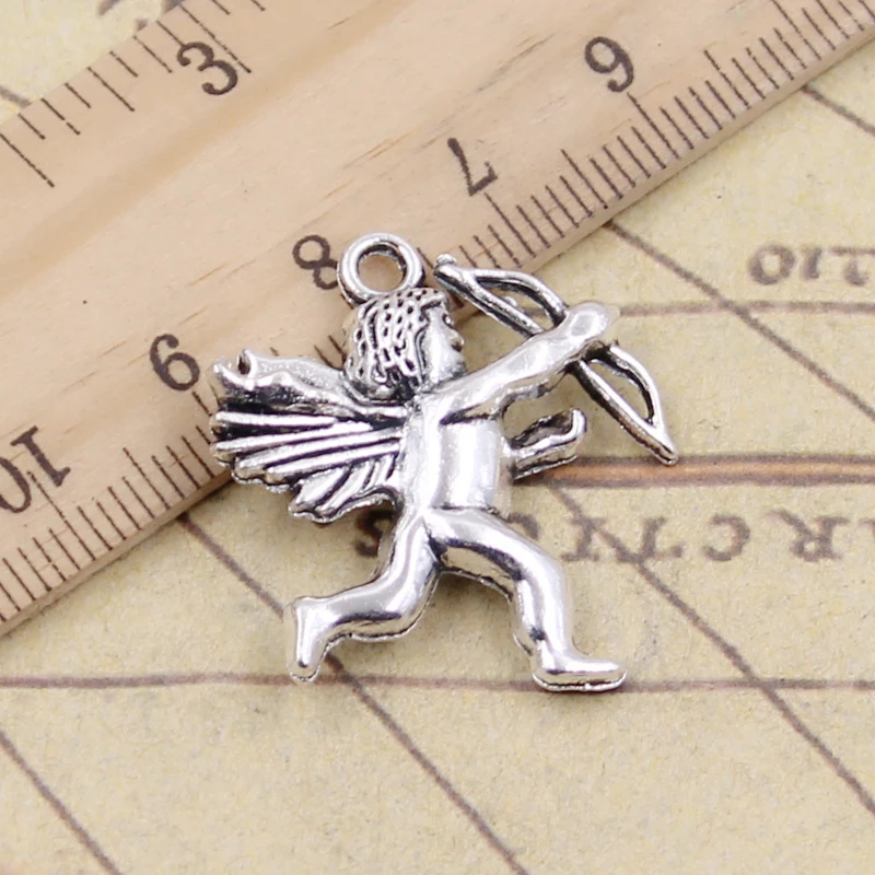 10pcs Charms Love Angel Cupid 29x26mm Tibetan Silver Color Pendants DIY Antique Finding Making Handmade Jewelry