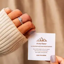 To my Sister Be yourself New Mountain Ring Gift Box Fashion Zircon Women Girl Rings 2024 Dropshipping