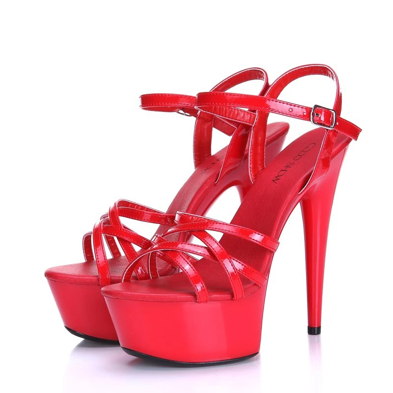 2021summer new sexy ultra high heel stiletto waterproof platform sandals female large size fashion thin belt high heels