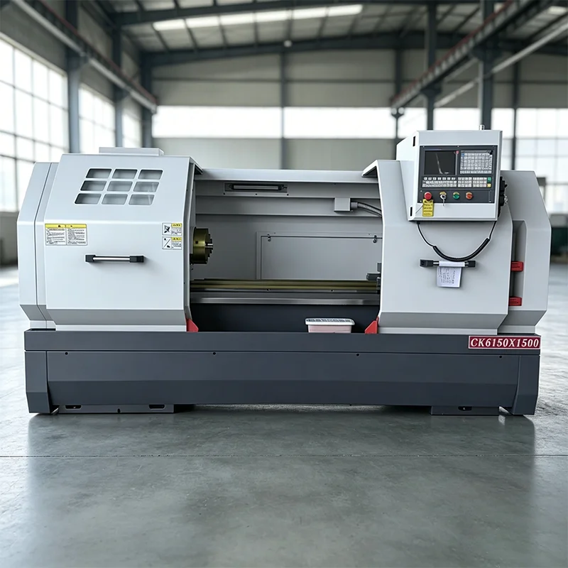 Compact Mini CNC Lathe Machine CK6150 Space Saving for Home Workshop Small Batch Production