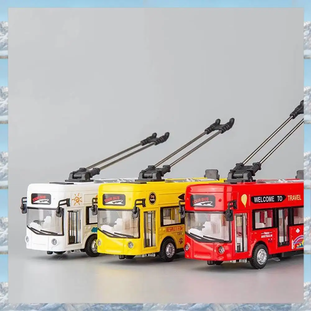 

L81A 2025-1:50 Kids Alloy Bus Model London Single Decker Tram Bus Vehicles Car With Light & Sound Collections