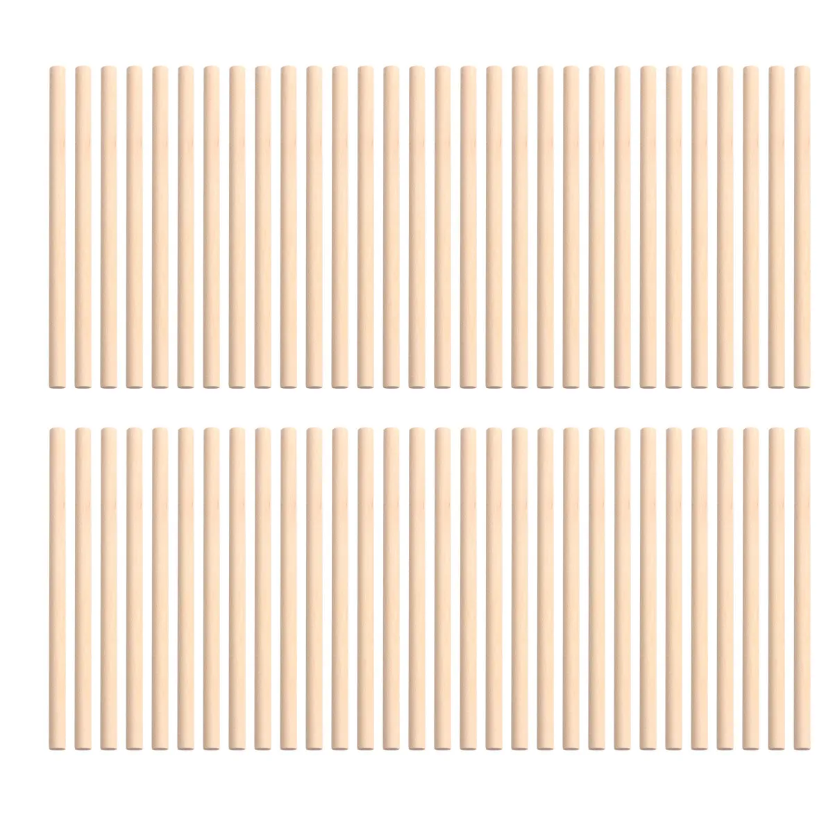 

200Pcs Wood Round Wooden Craft Dowel Rods Smooth Surface Sticks Woodworking DIY Building Materials 10x0.5cm Wooden Rods