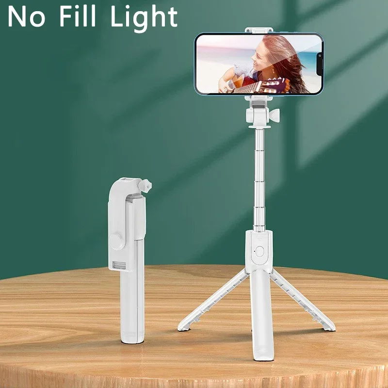 for Android IOS TikTok Selfie Stick Wireless Bluetooth Selfies Stick with Fill Light Foldable Portable Tripod for Mobile Phone