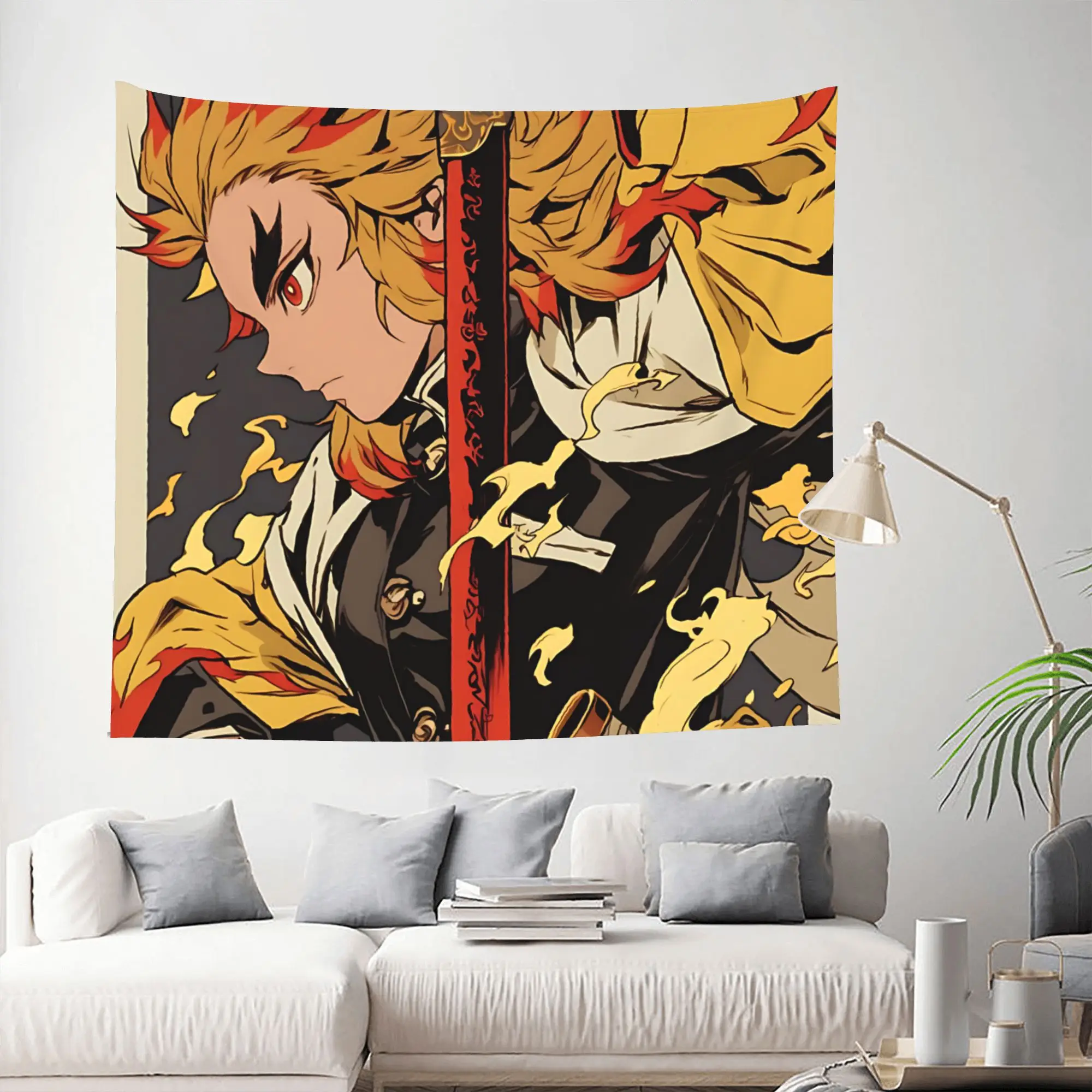 Customized Demon Slayer cutecore Tapestry Bedroom Decoration shounen manga Wall Hanging Blanket Tapestry Cool Stuff For Room