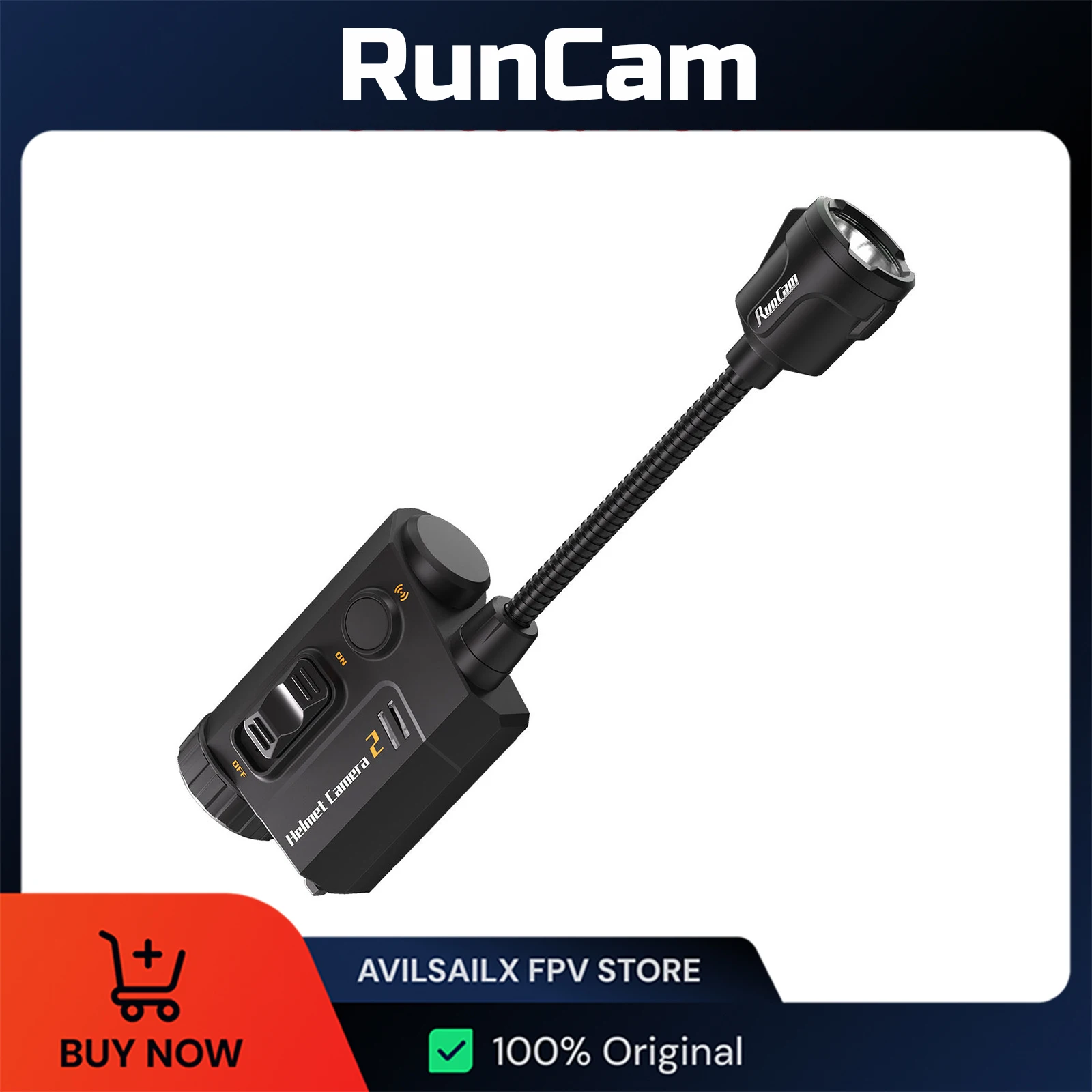 

RunCam Helmet Camera 2 Night Vision Long Battery Life Waterproof APP Preview