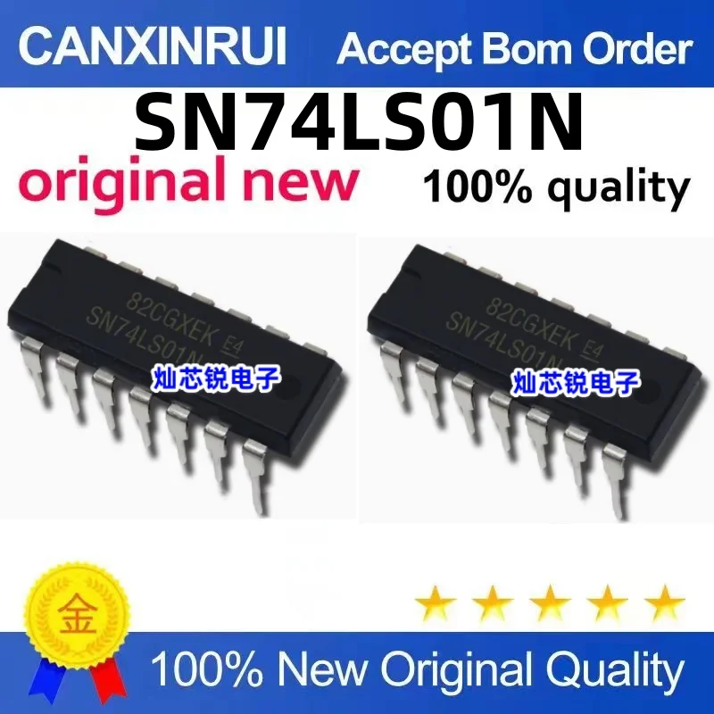 

（100 pieces）HD74LS01P SN74LS01N Input 4 and NAND gate 74LS01 are plugged into DIP14