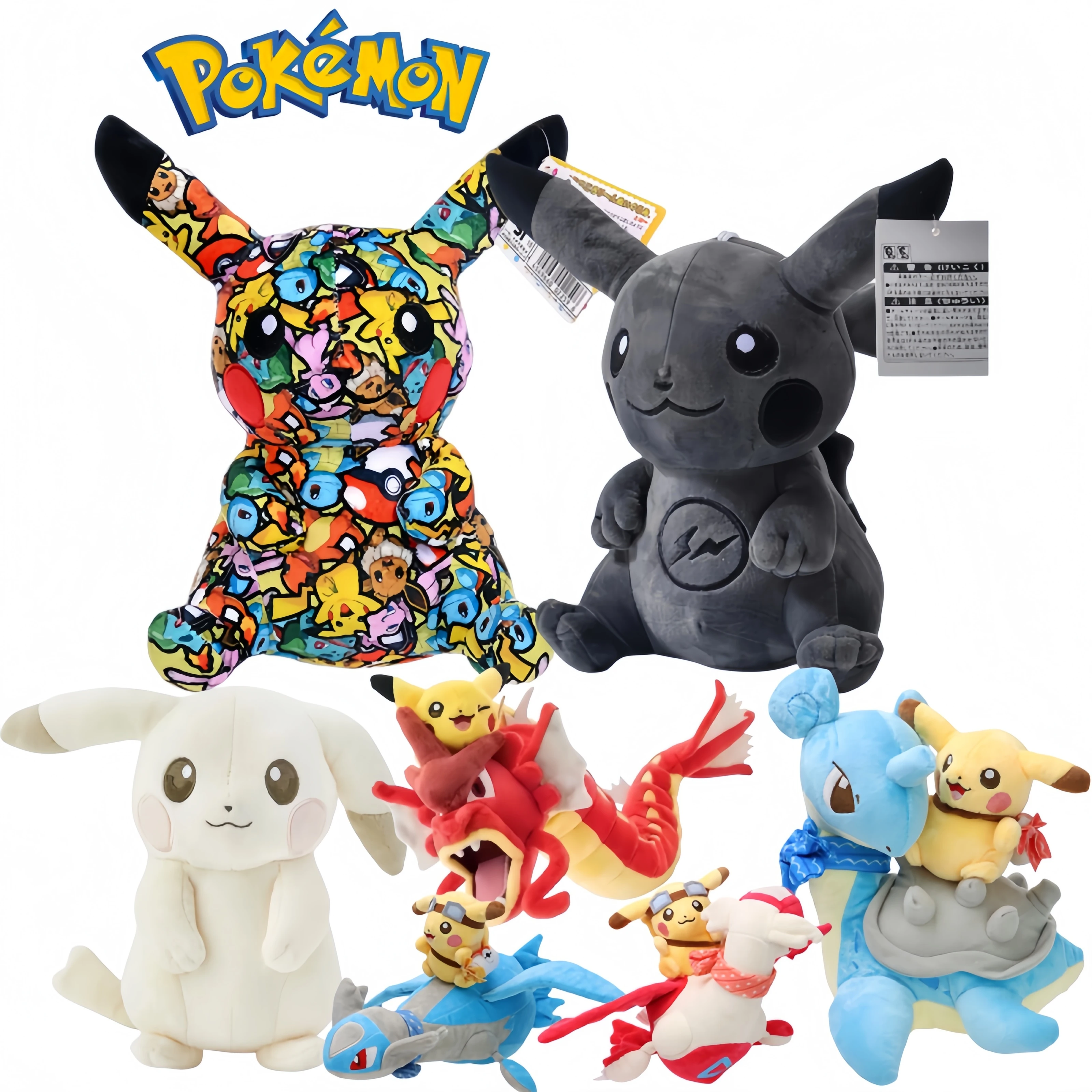 

Pokemon Dark Lightning Graffiti Pikachu Pokopia Light Color Pikachu Anime Pikachu Peluche Riding Gyarados Lapras Stuffed Plush