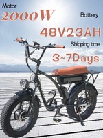 Electric Bicycle KETELES KF8 2000W Powerful Motor 48V23AH Lithium Battery 20*4.0 inch Fat Tire electric bicycle off-road ebike