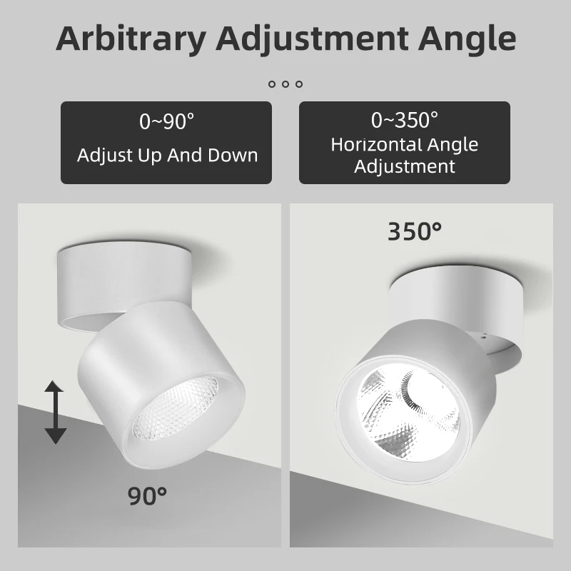 Imagem -04 - Downlight Led Interior com Modos de Escurecimento Spot Light Lâmpadas de Teto Superfície Montada Holofote Ac185265v 7w 10w 15w