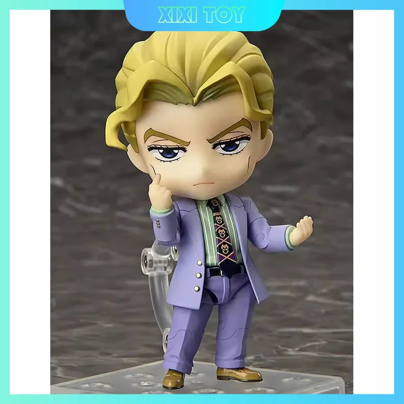 New 10cm Kira Yoshikage Q-Version Jojo'S Bizarre Adventure Action Figure Anime Peripheral Collectible Models Decorations Gift