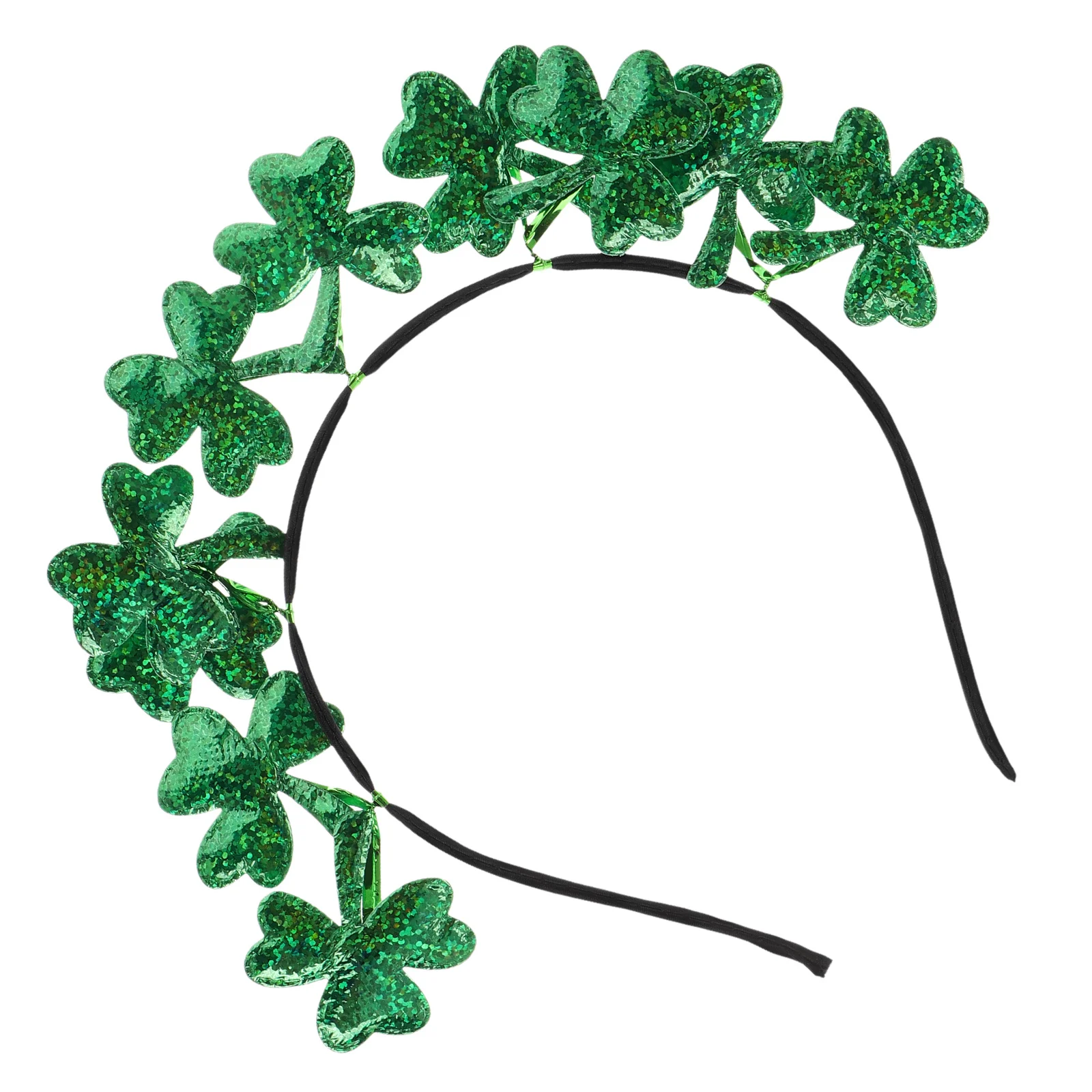 

St Patrick's Day Headwear Shimmering Shamrock Headband for Women Irish Festival Costume Accessories Party Fun Decor