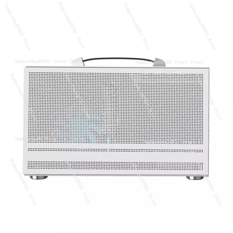 حافظة كمبيوتر ITX صغيرة بيضاء محمولة حافظة كمبيوتر صغيرة لسطح المكتب DIY تدعم هيكل برج مدمج SFX PSU GPU القياسي