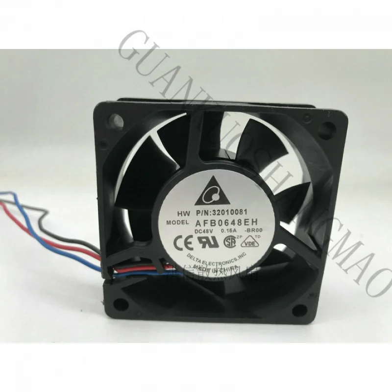 HJY  1 PCS  DELTA  Fan  AFB0648EH  DC 48V 0.15A  6025  6cm  3 Wire