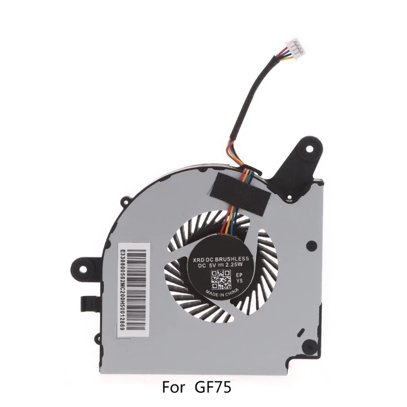 Radiateur pour ordinateur portable pour MSI GF75 MS-17F1 17F2 17F4 CPU GPU ventilateur de refroidissement 5V 0.55A 4 broches