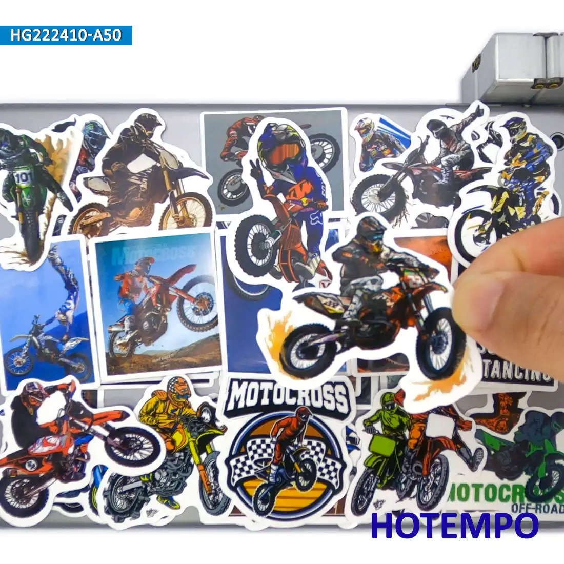 50Pieces Mountain Motocross Motorcycle Sports Dirt Bike Waterproof Stickers for Skateboard Phone Laptop Car Helmet Sticker Toys