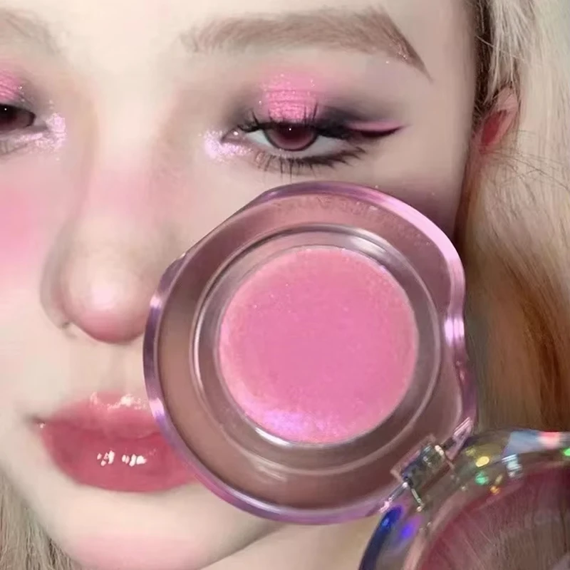 High Gloss Chameleon Highlight Matte Purple Fine Powder Cream Blusher Shiny Face Brightening Integrated Plate ROMATIC Makeup