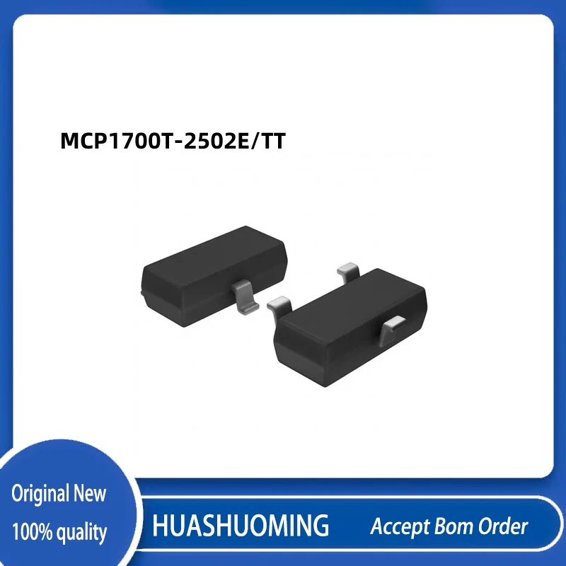 50pcs/lot  NeW  MCP1700T-2502E-TT  MCP1700T-2502E      MCP1700T   SOT-23